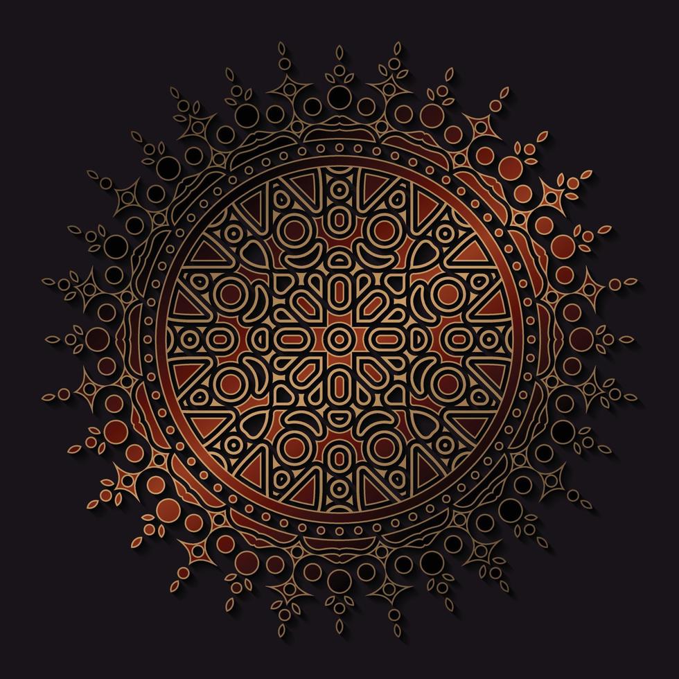 plantilla de diseño de fondo de mandala de lujo vector