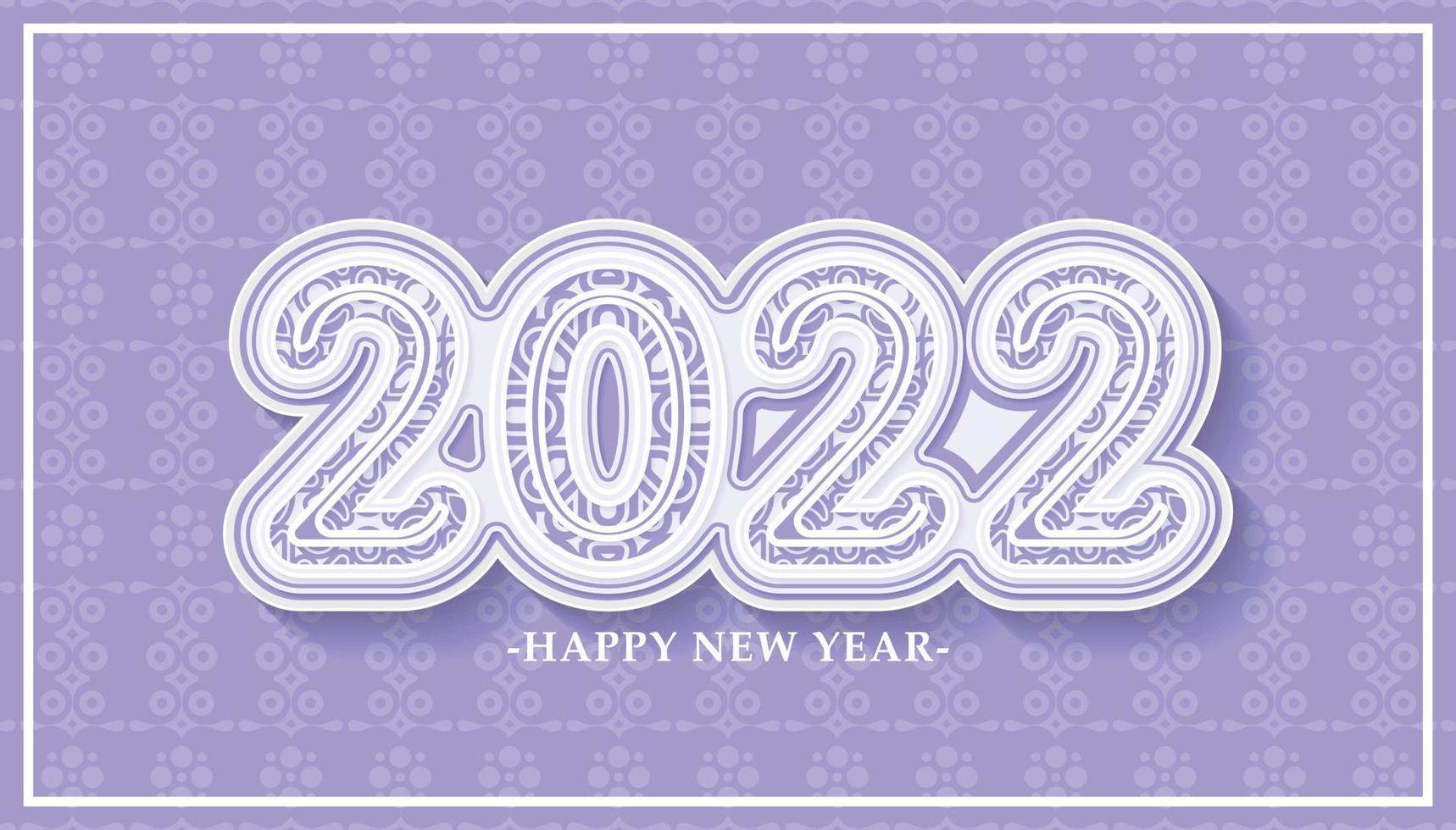 feliz año nuevo 2022 patrón de diseño de adorno de texto vector