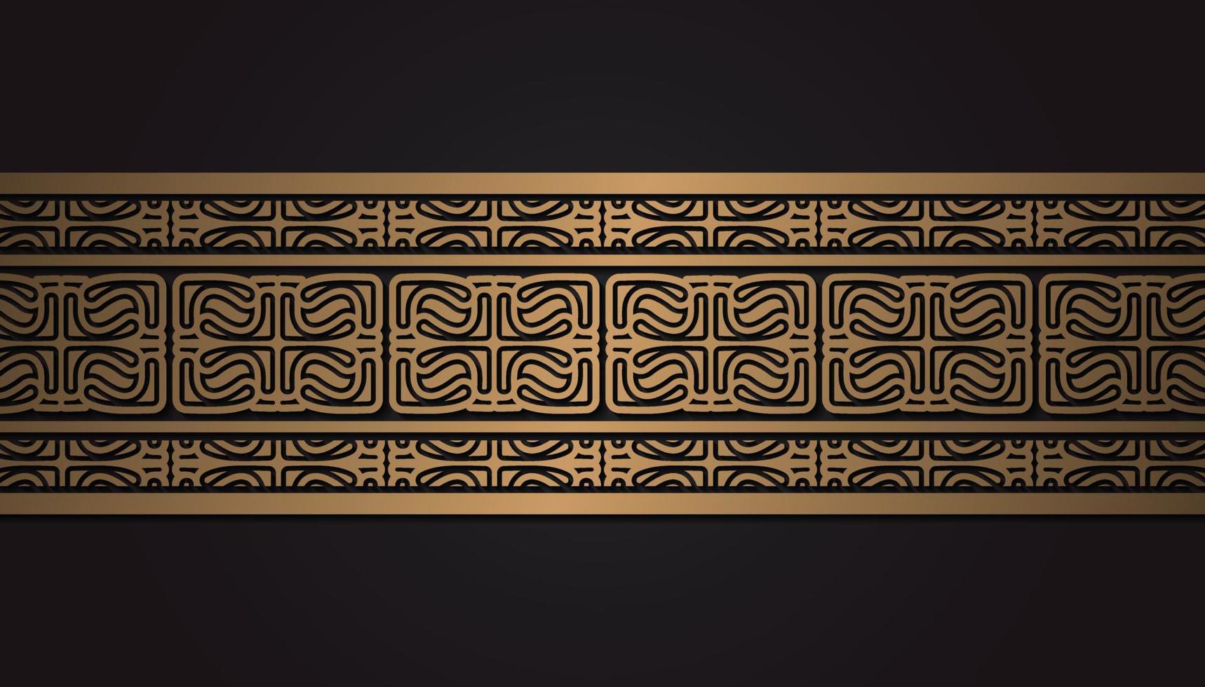 Elegant golden ornamental border template vector