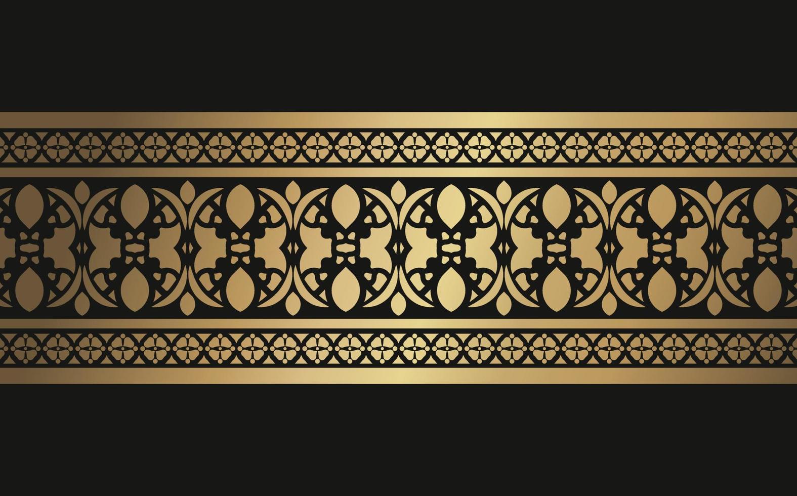 Elegant golden ornamental border template vector