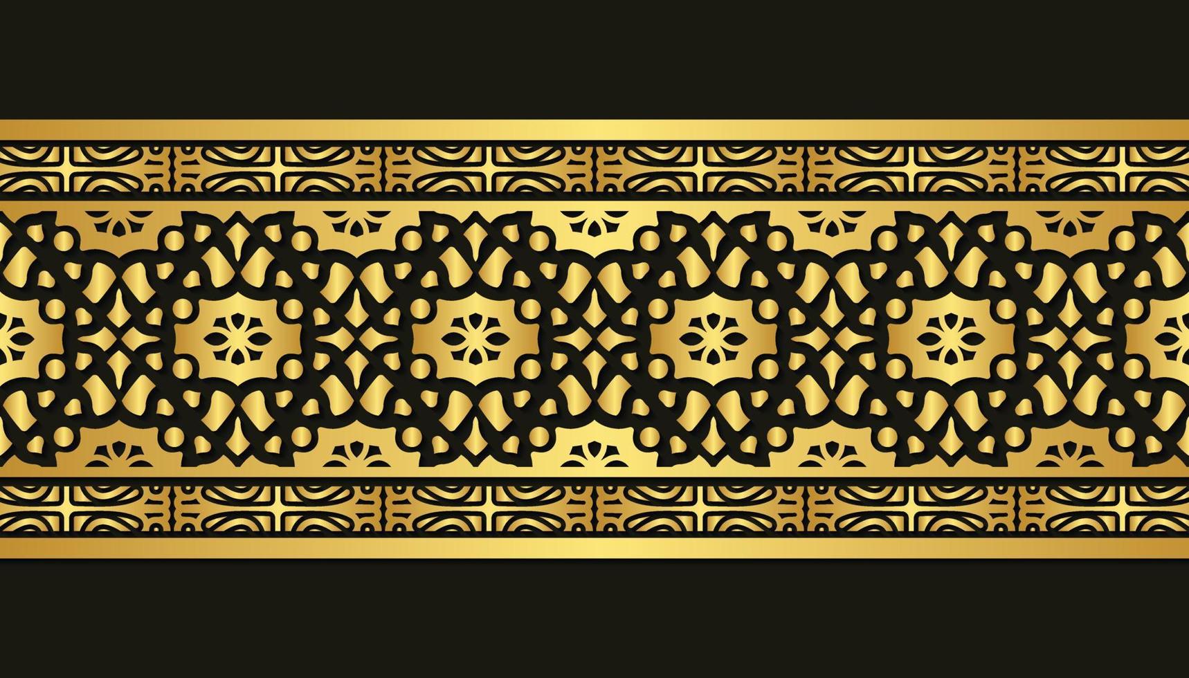 Elegant golden ornamental border template vector