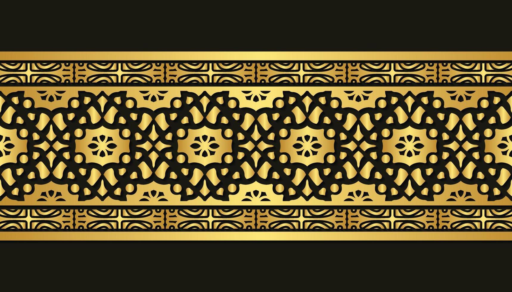 Elegant golden ornamental border template vector