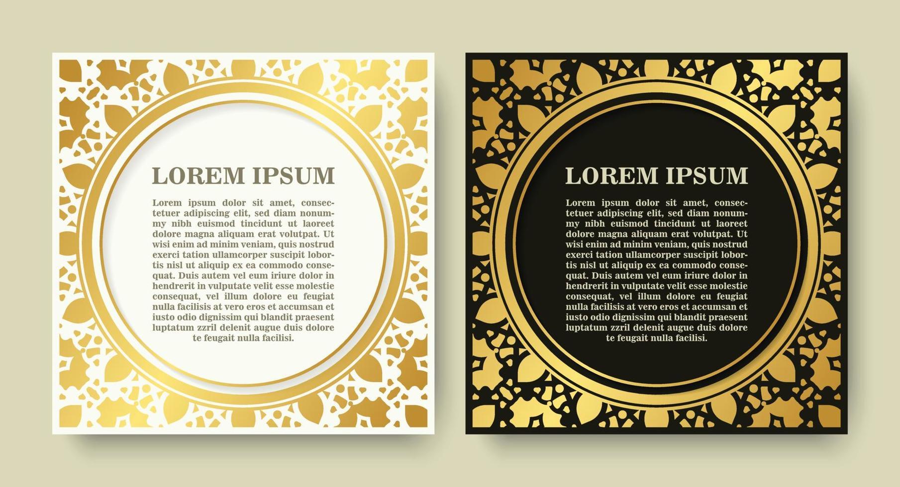 Luxury gold calligraphy square ornament border line vector