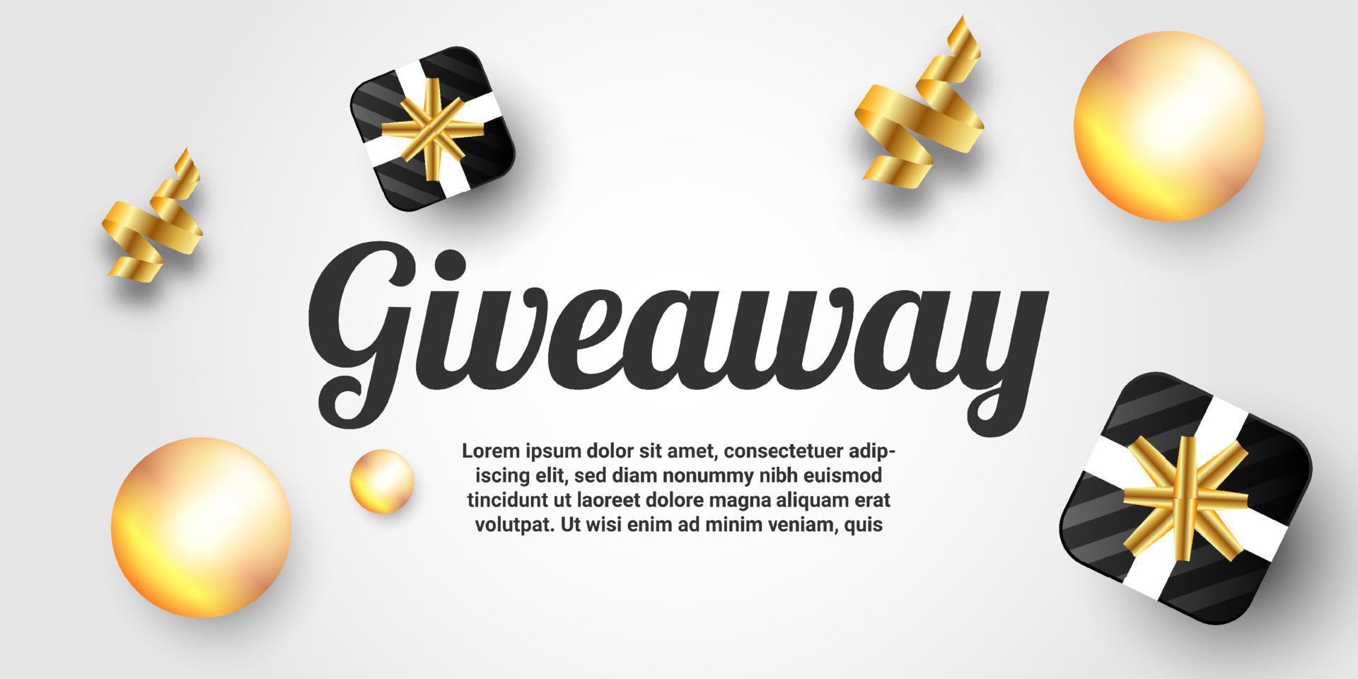 Giveaway luxury background illustration template design vector