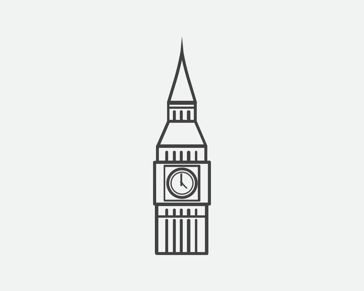 Big Ben. Building landmark icon vector