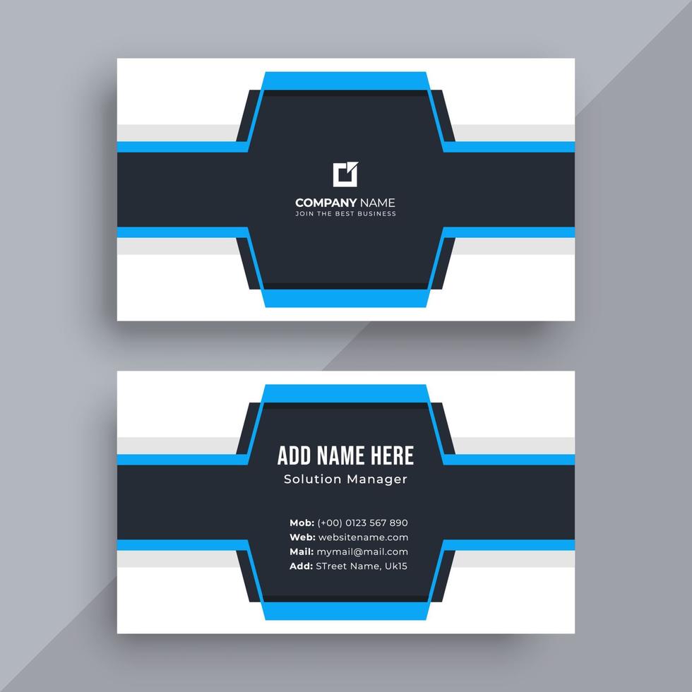 Business card design with modern style vector