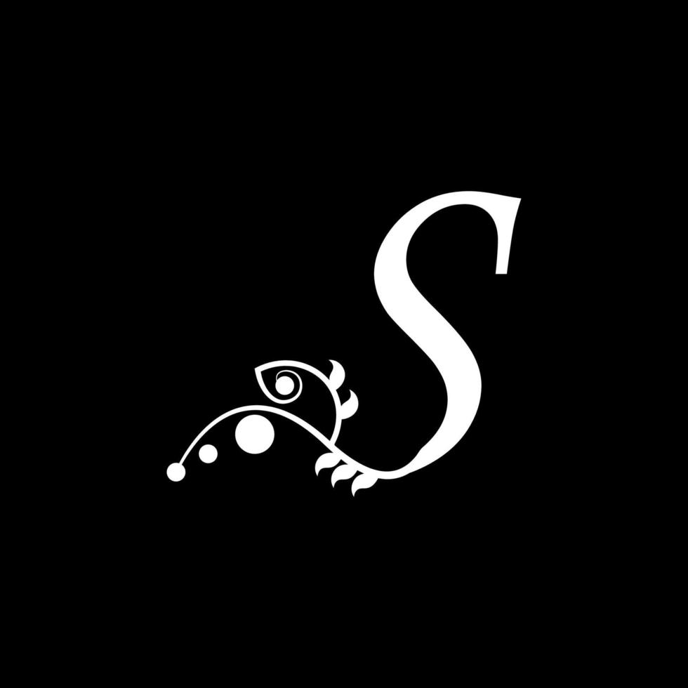 Vector initial letter S florish typography logo design