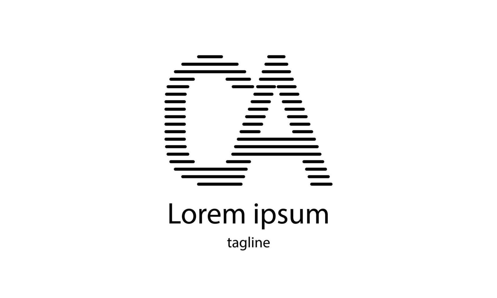 vector inicial letra ca diseño de logotipo de tipografía simple