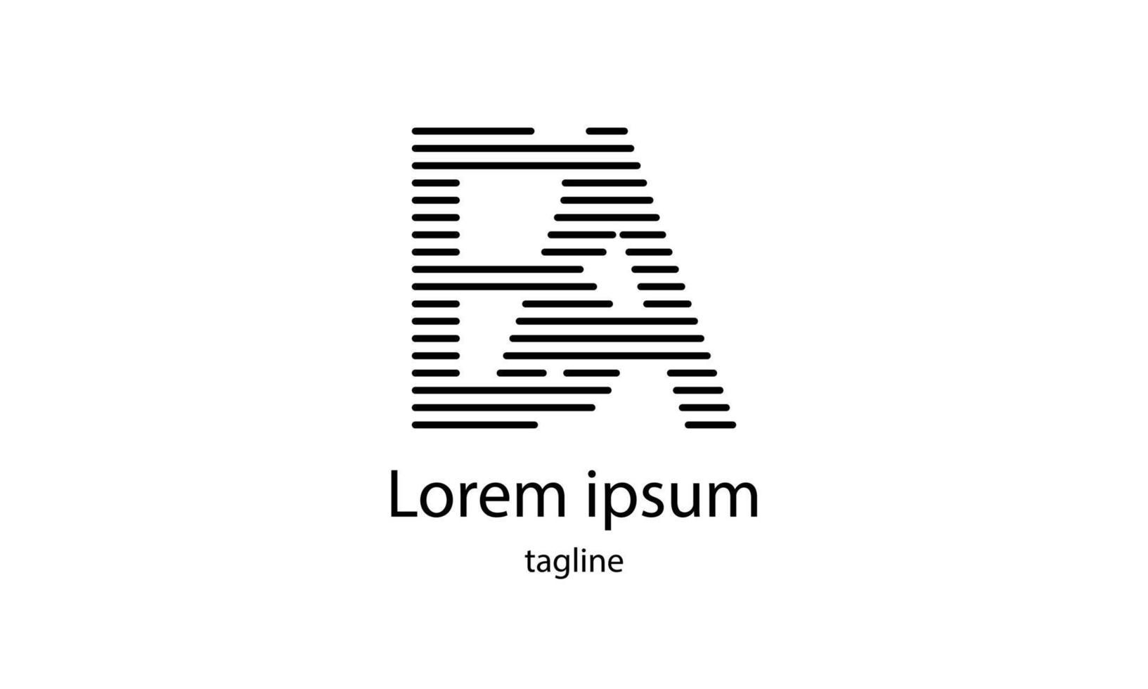 Vector initial letter BA simple typography logo design