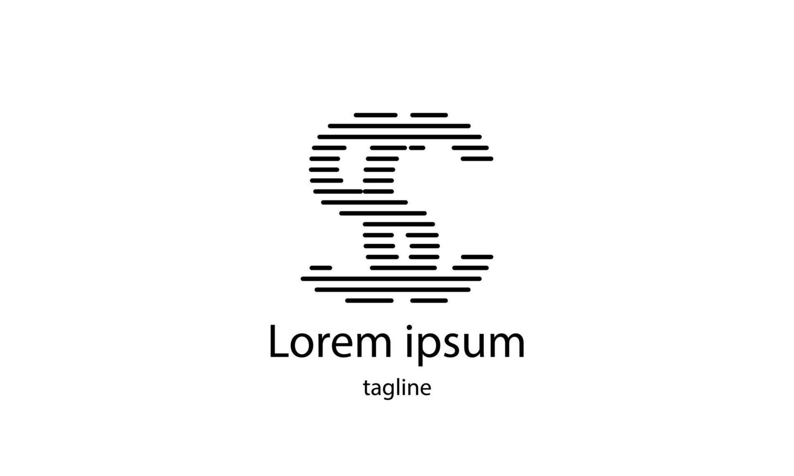 Vector initial letter SC simple typhography logo design