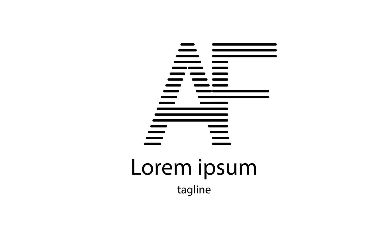 vector inicial letra af diseño de logotipo de tipografía simple