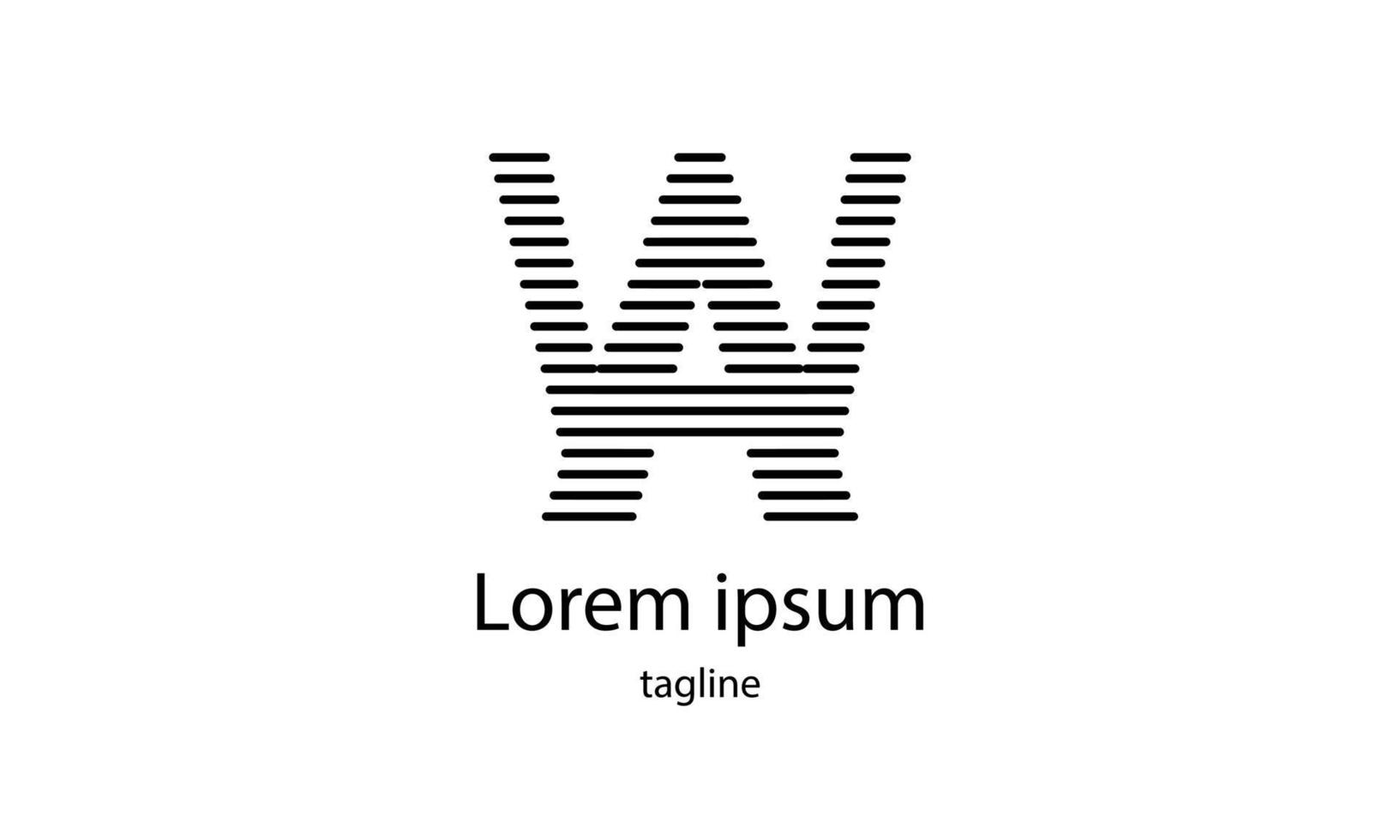 Vector initial letter AW simple typography logo design