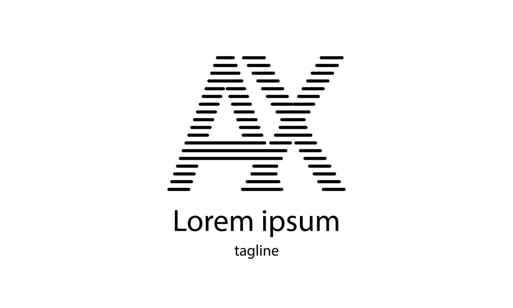 Vector initial letter AX simple typography logo design