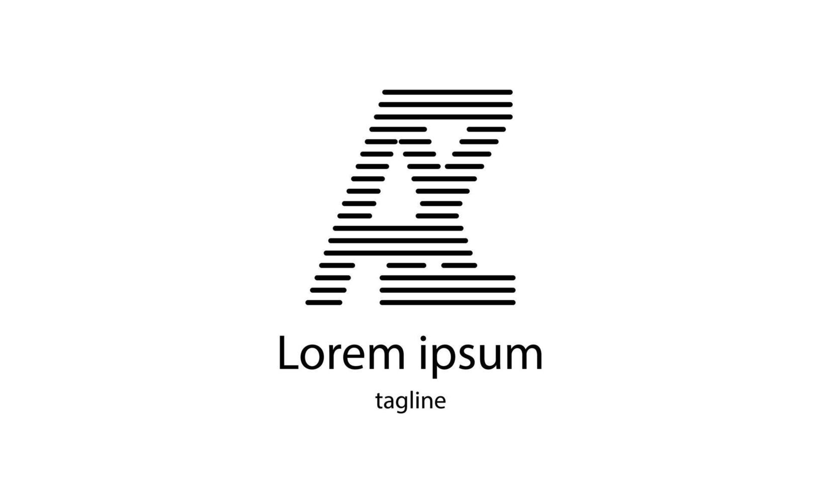 Vector initial letter AZ simple typography logo design