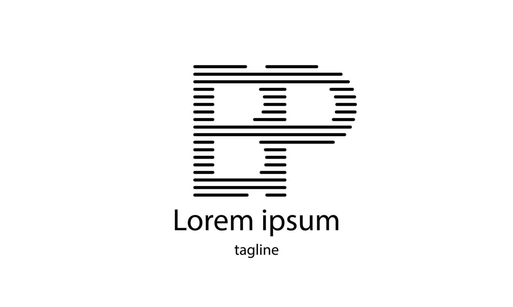 vector inicial letra bp diseño de logotipo de tipografía simple