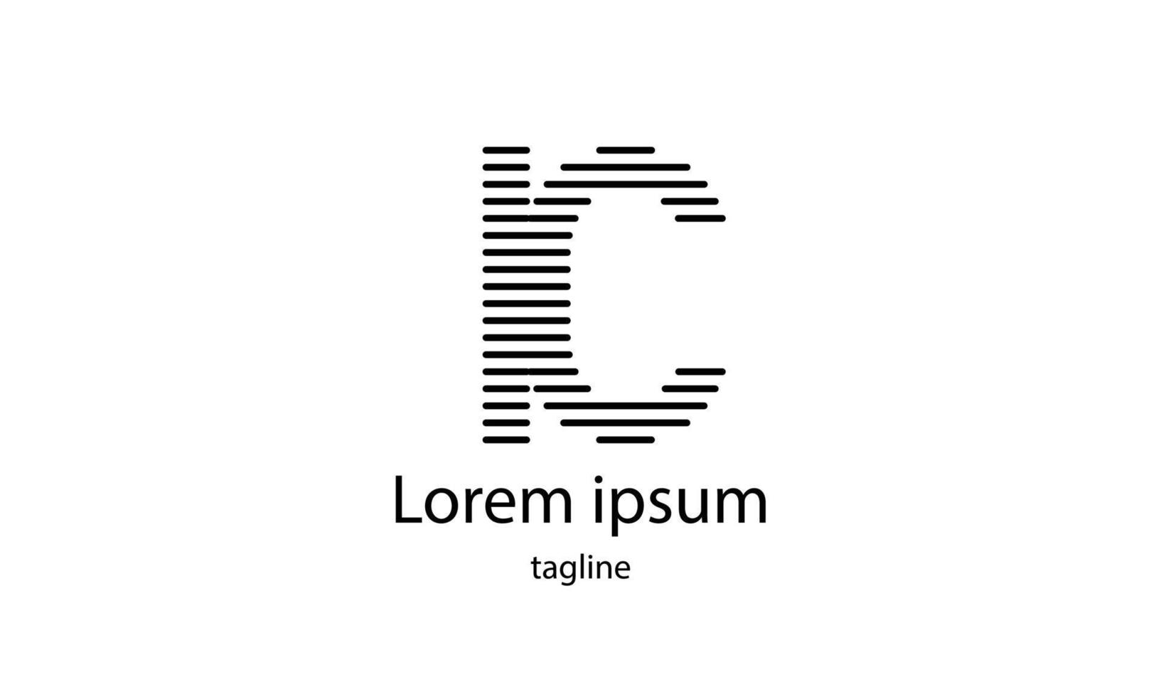 vector inicial letra ic diseño de logotipo de tifografía simple