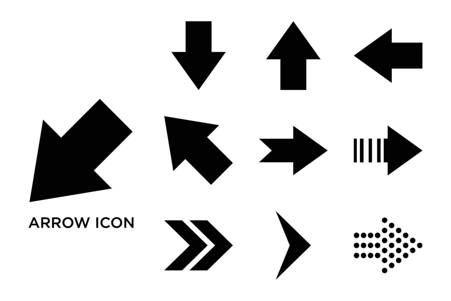 arrow icon set vector design template