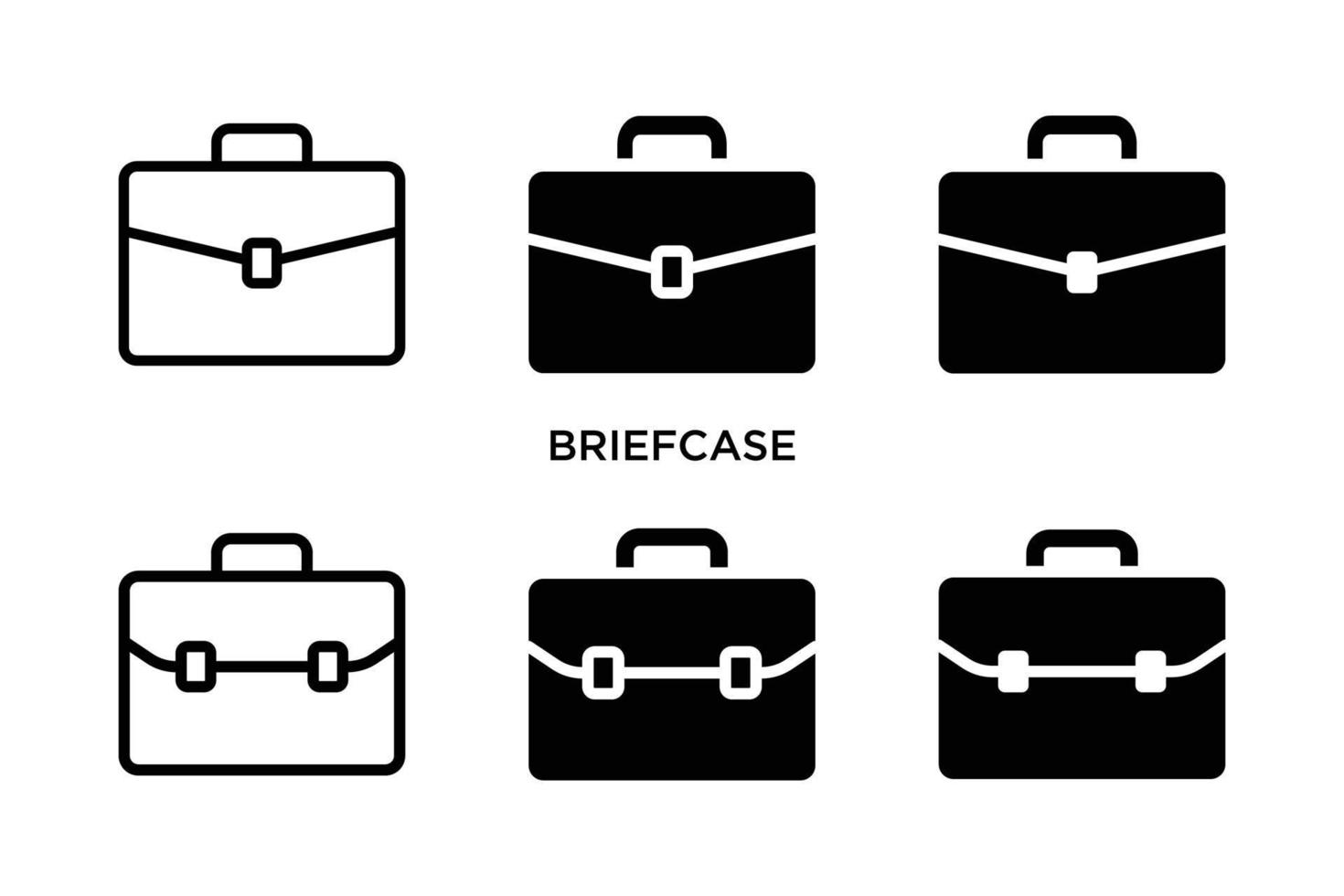 briefcase icon set vector design template