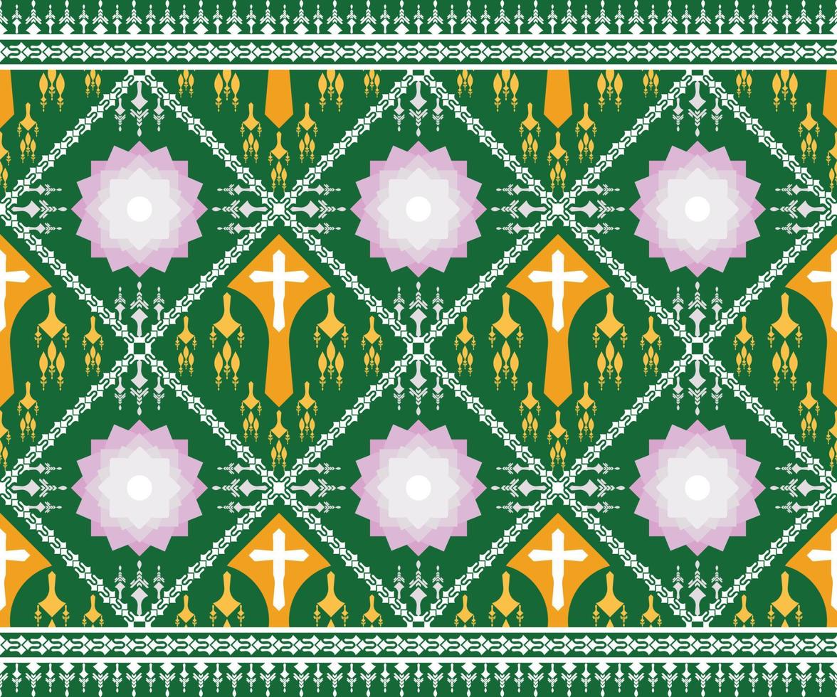 Pattern Ethnic fabric texture Geometric Vector Aztec oriental illustration retro ceramic tile