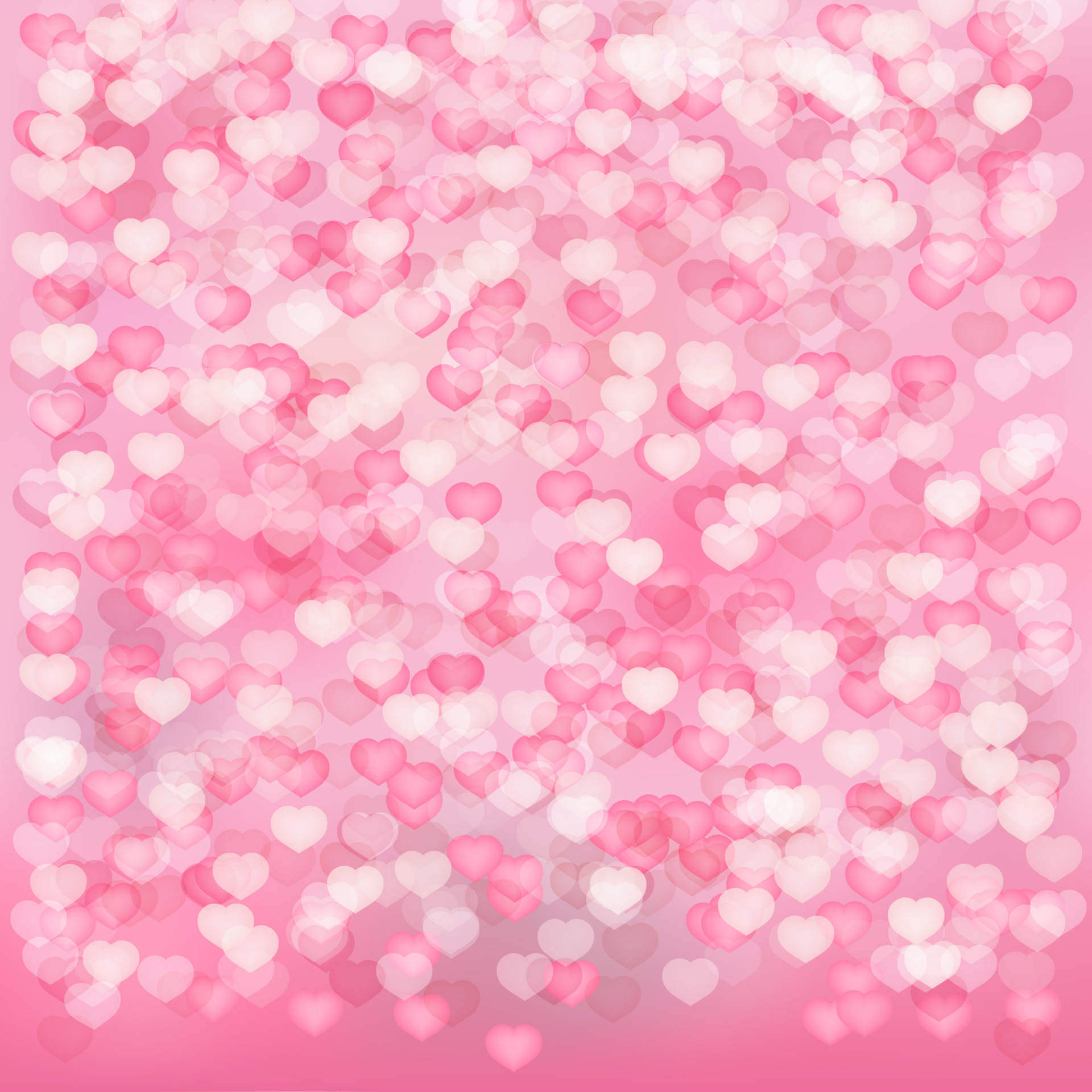 Soft pink hearts confetti background. Valentine s day greeting card ...