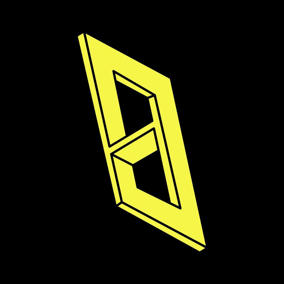 Impossible objects. Optical illusion shapes. Optical art figure. Line art. 3d illustration. Geometry. Escher style. vector