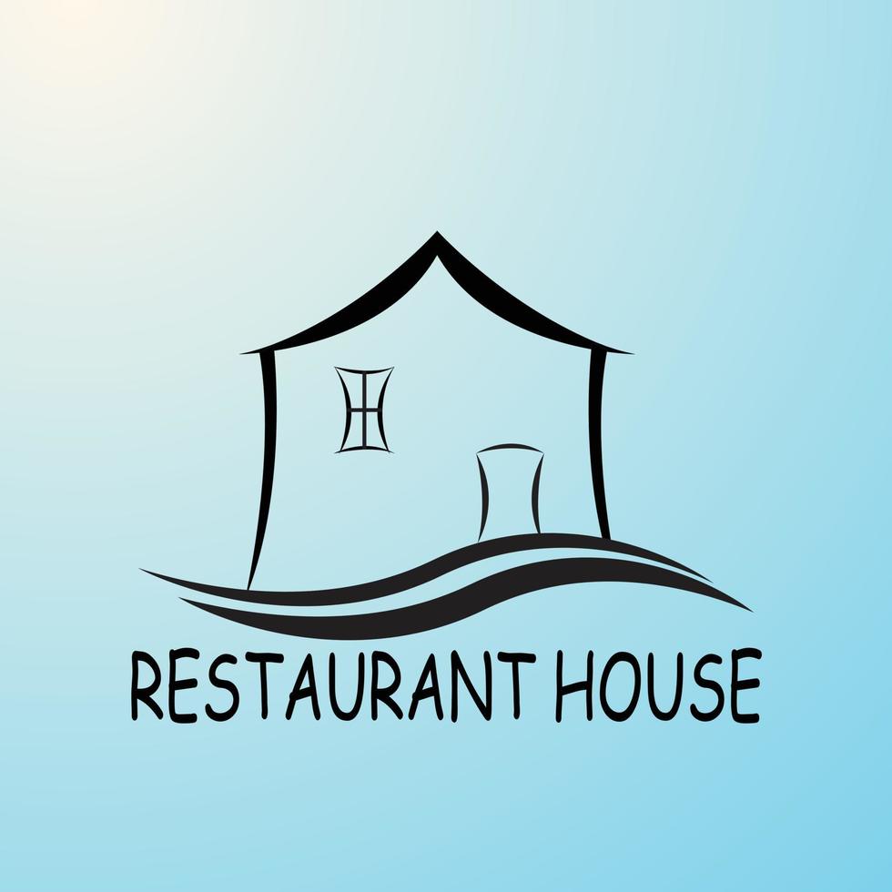 vector home restaurant in classic style, great for brand id card stickers