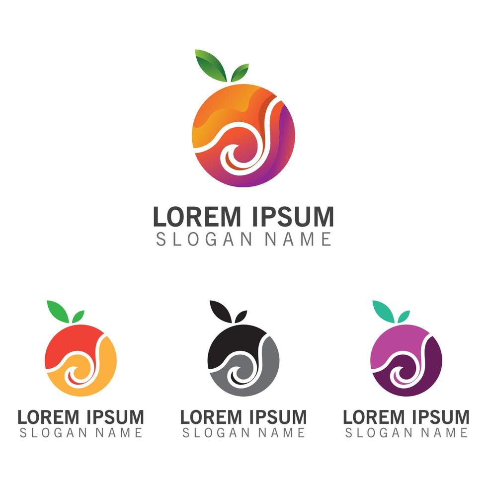 Orange Fruit logo design concept vector, Orange logo template vector