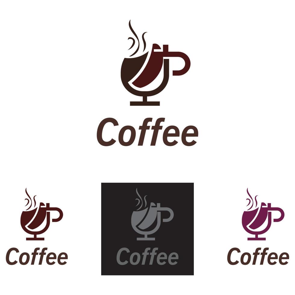 Coffee Cup drink logo image and vector creative design illustration