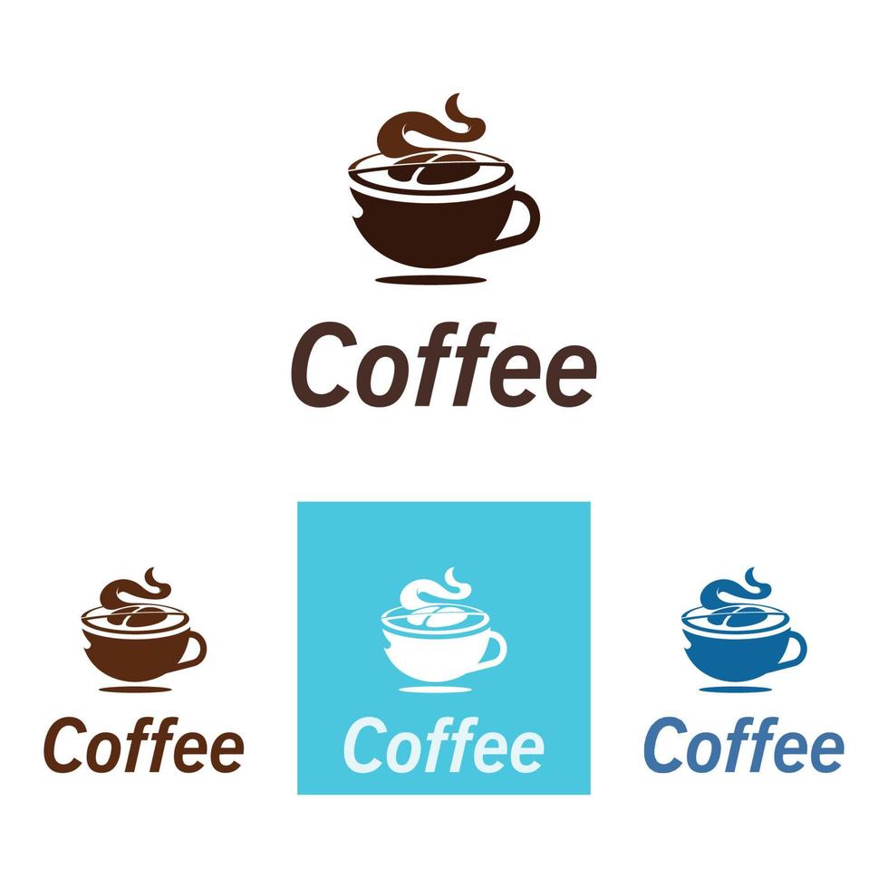 Imagen de logotipo de bebida de taza de café e ilustración de diseño creativo de vector