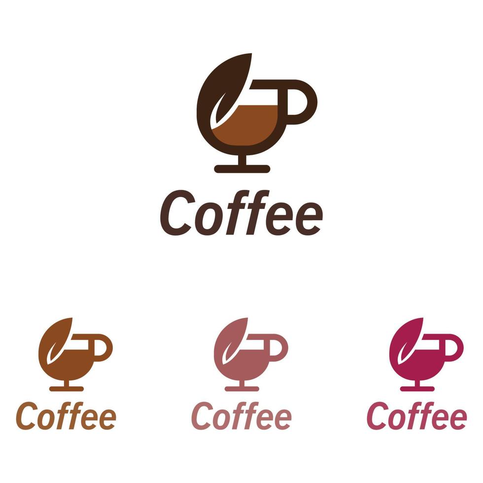 Imagen de logotipo de bebida de taza de café e ilustración de diseño creativo de vector