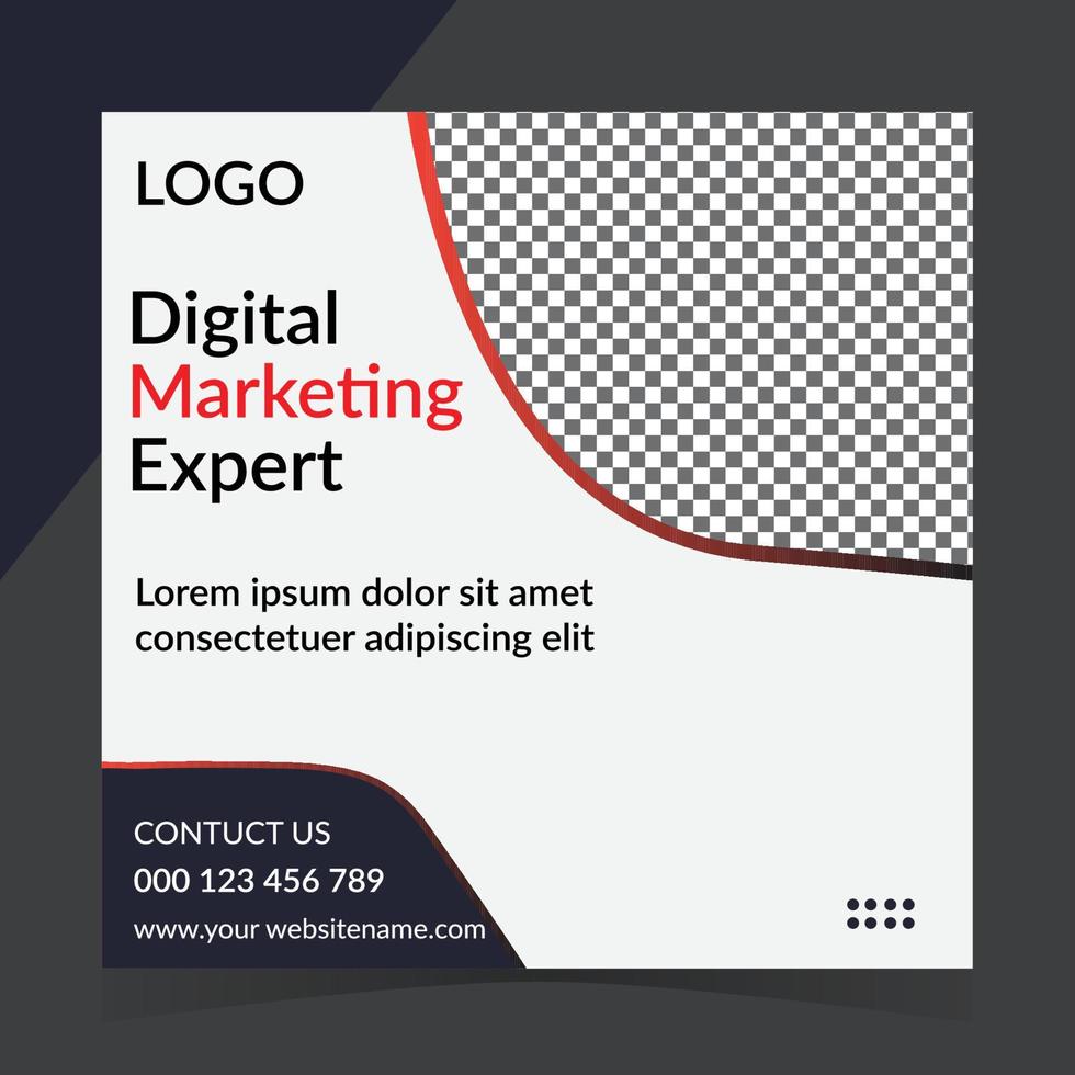 Digital Marketing Social Media post vector