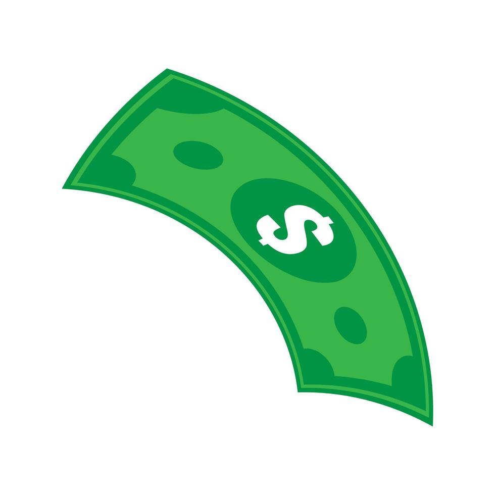 Illustration vector graphic of Dollars flying