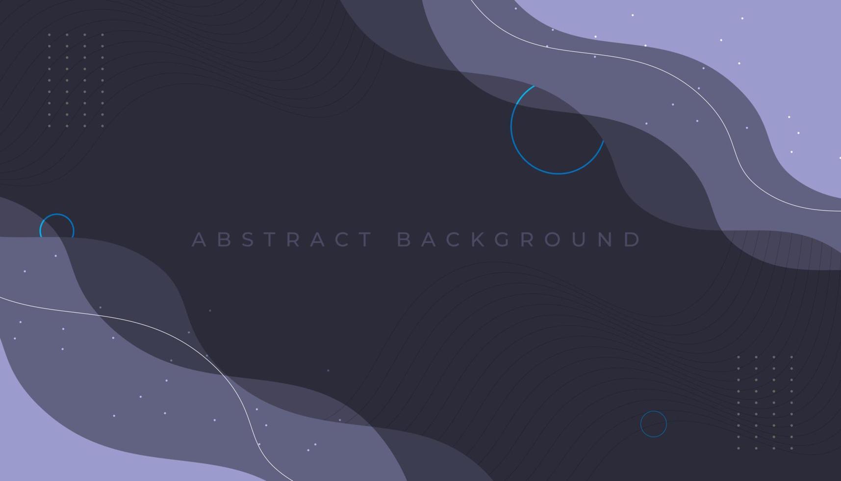 Dark background with waves shapes vector