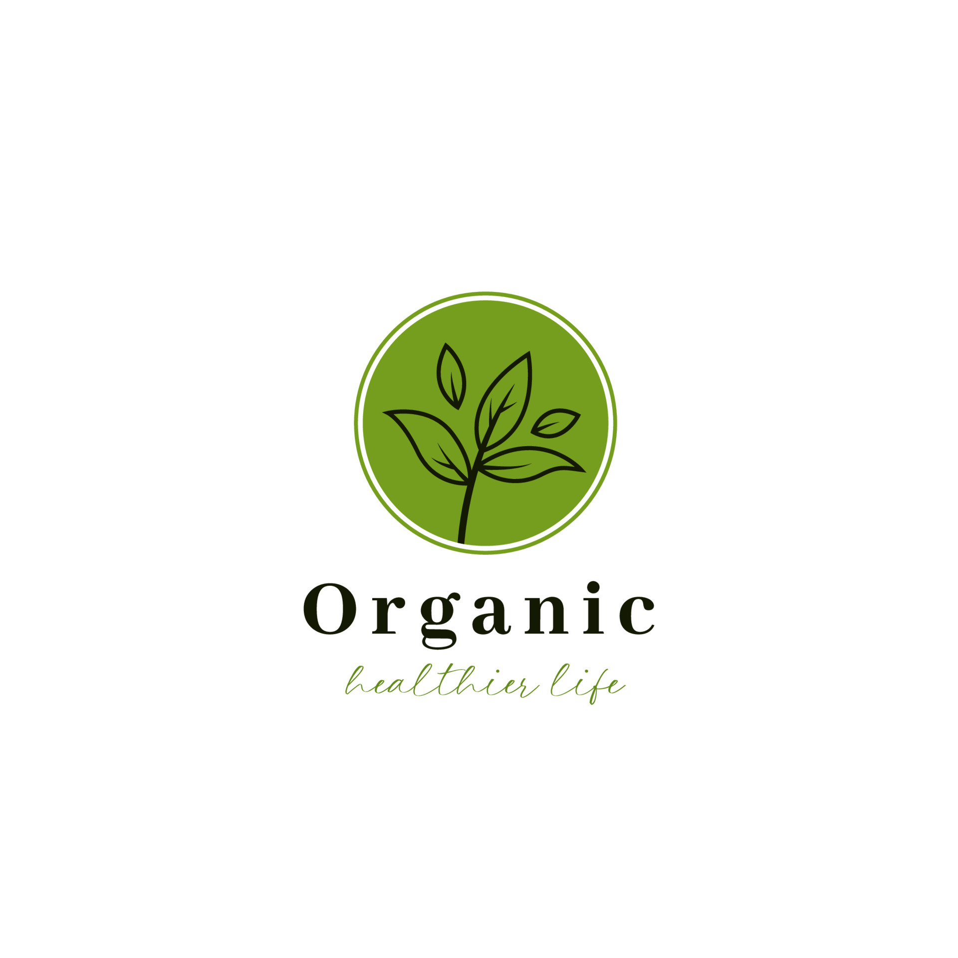 Organic herbal leaf tea logo icon in simple shoots illustration 4969913 ...