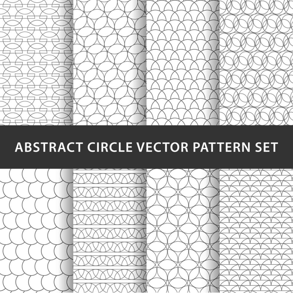 paquete de patrón de vector de círculo geométrico