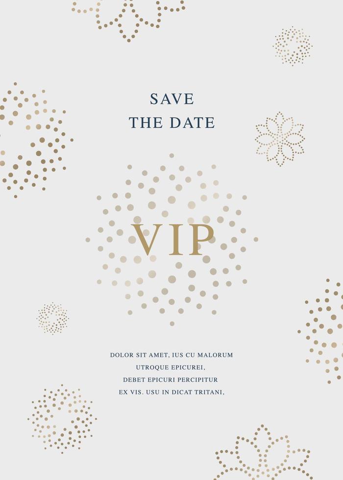 Luxury golden beauty vector invitation card template