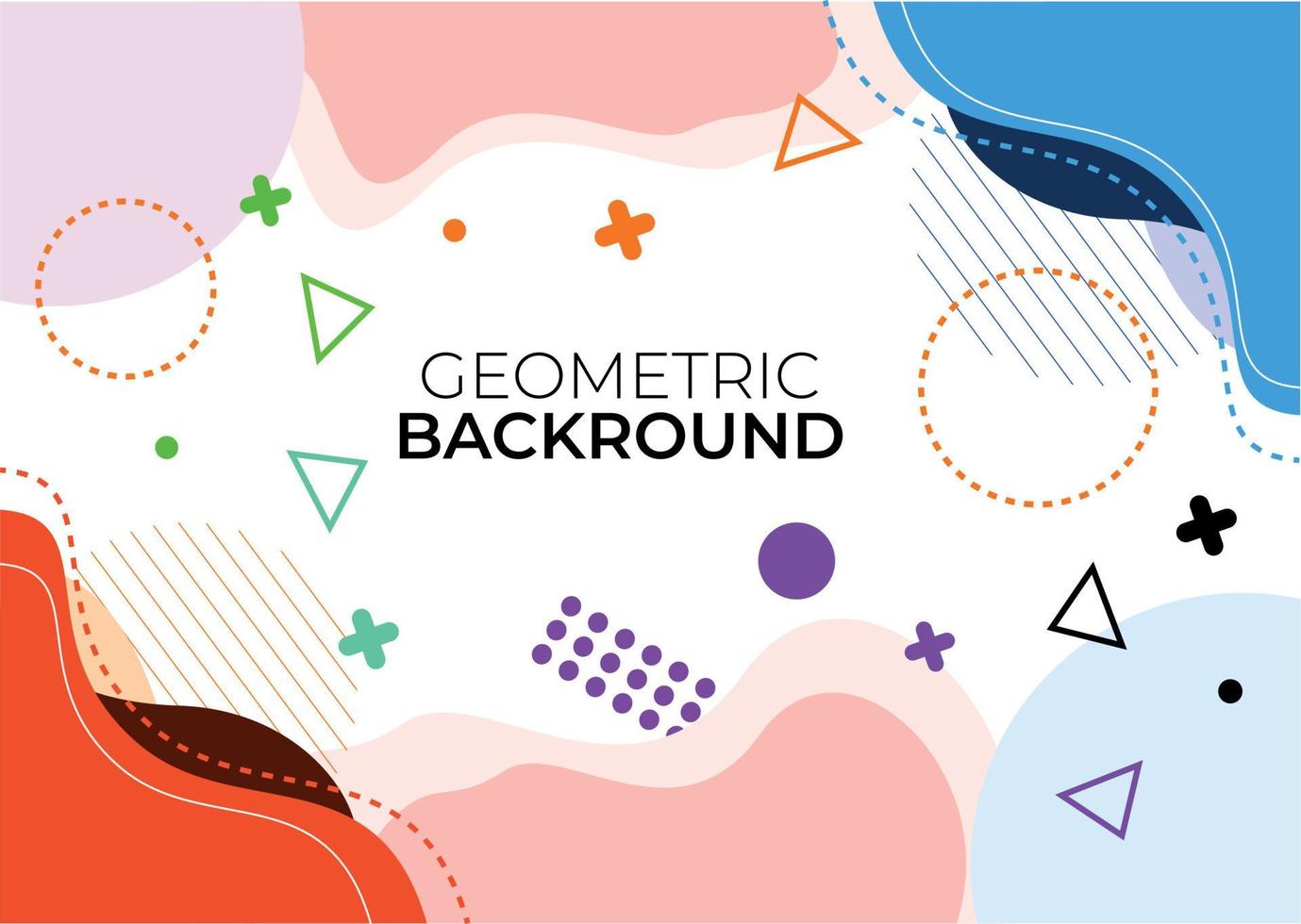 flat geometric design background vector