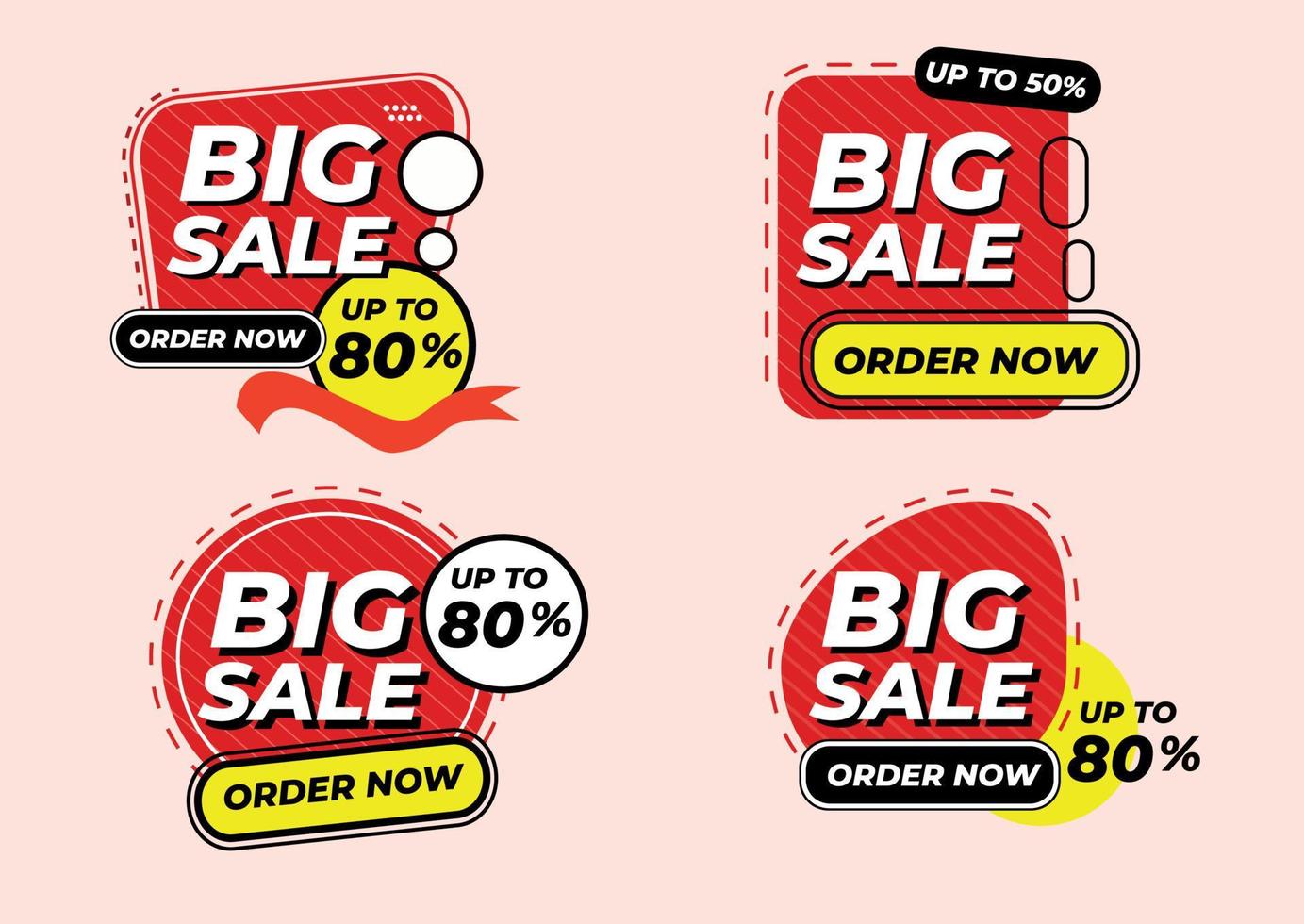 Big sale banner collection vector