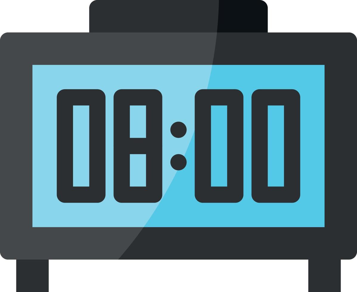 simple digital clock vector icon, editable, 48 pixel