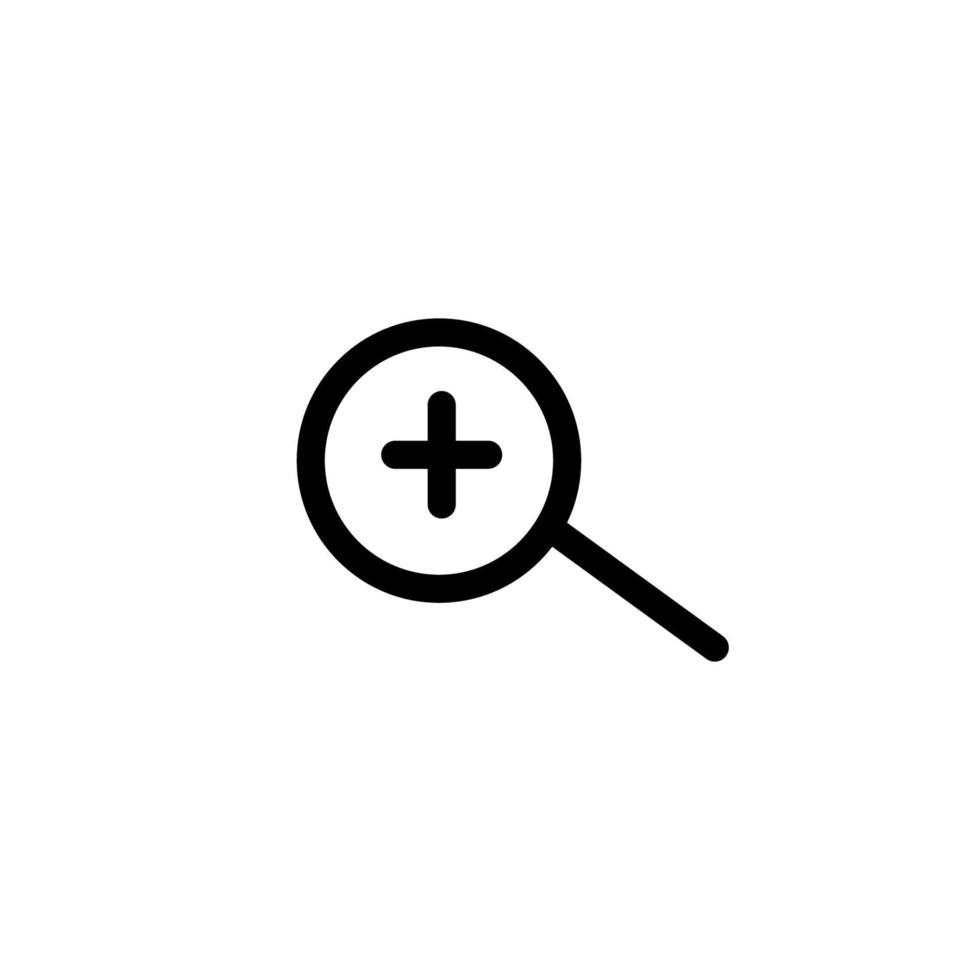 magnifier,search,zoom icon on white background vector