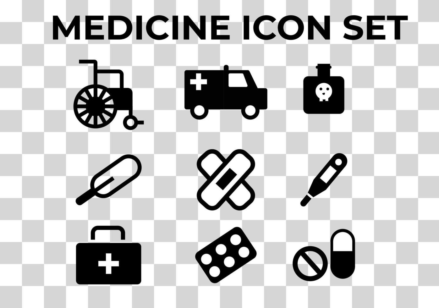medicine icon set on format PNG vector