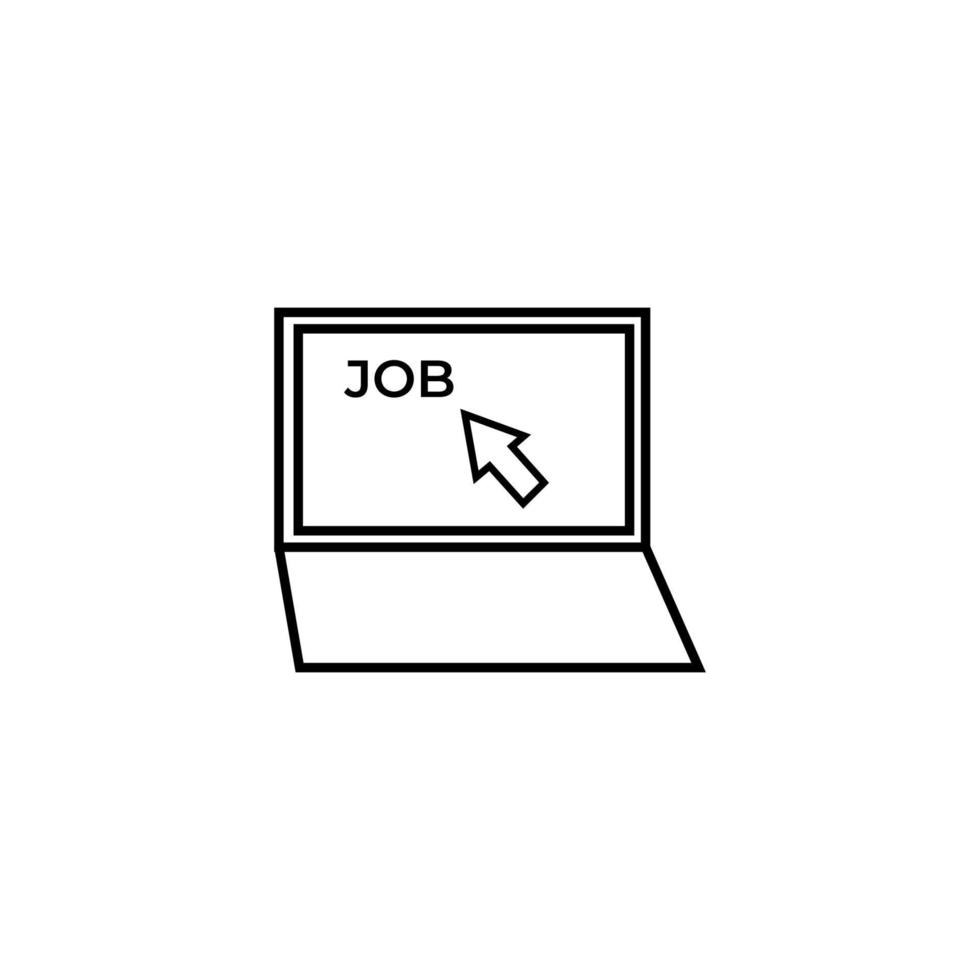 Job icon on white background,business icon vector