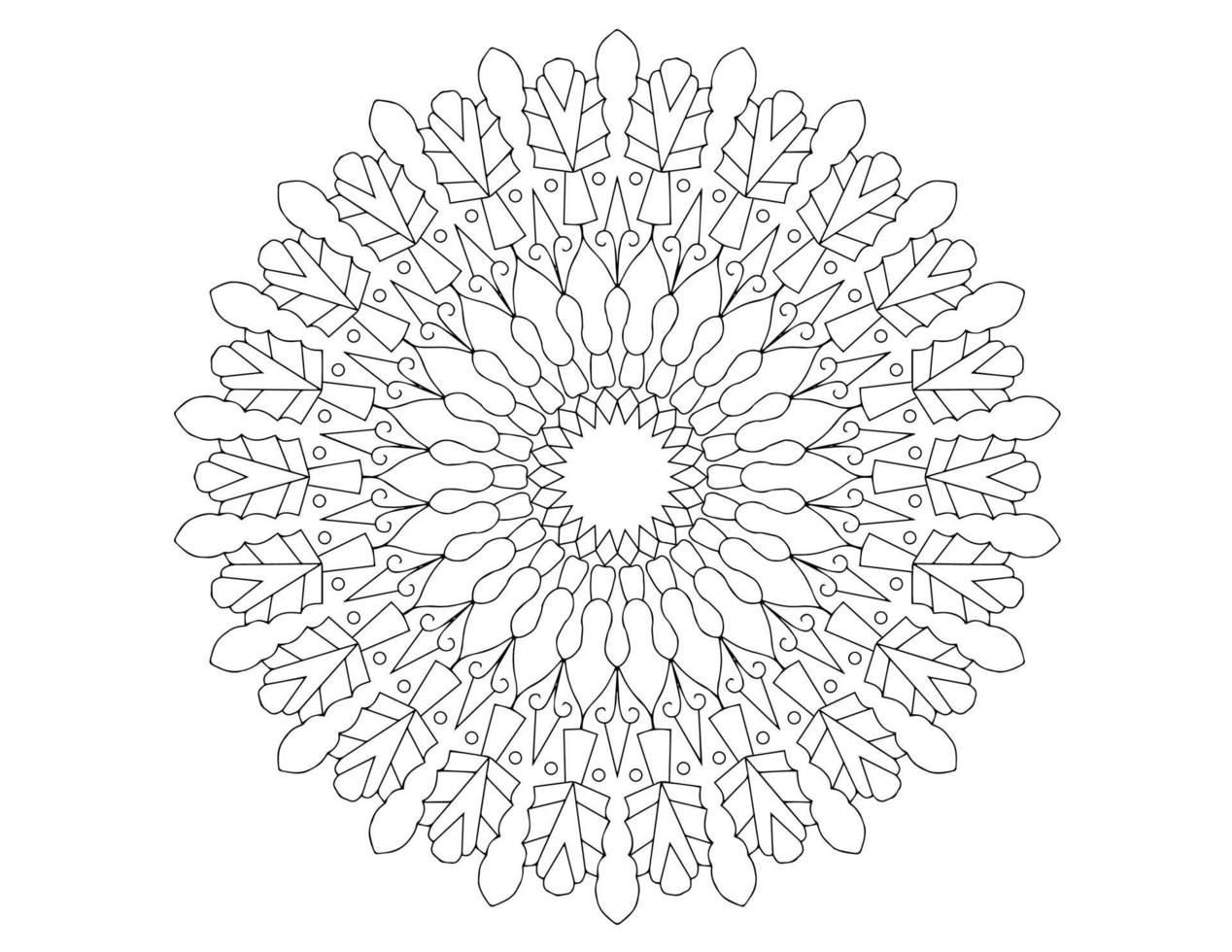 mandala art design black and white, royal, vintage vector