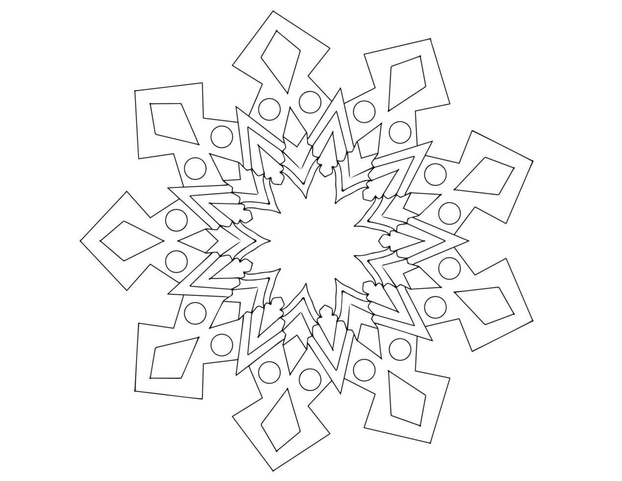 mandala art design black and white, royal, vintage vector