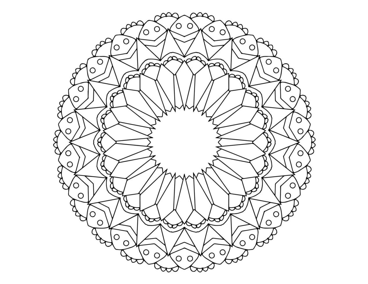 mandala art, black and white, royal design, coloring page art, vintage vector
