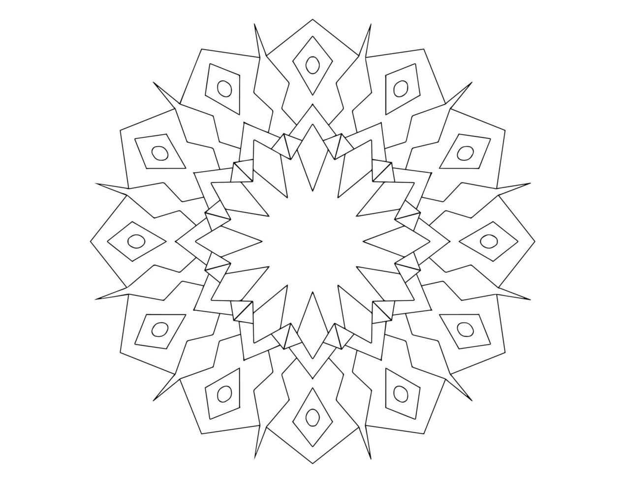 diseño de arte mandala en blanco y negro, real, vendimia vector