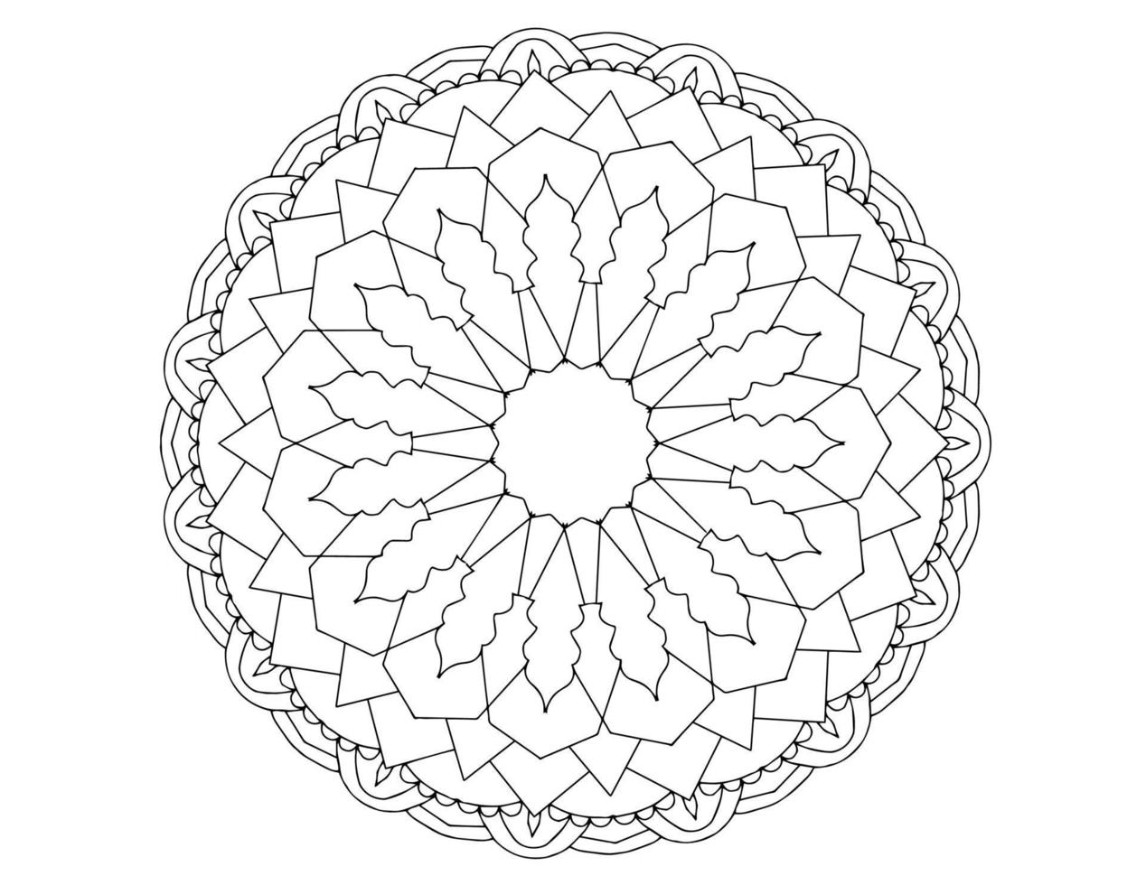 mandala art design black and white, royal, vintage vector