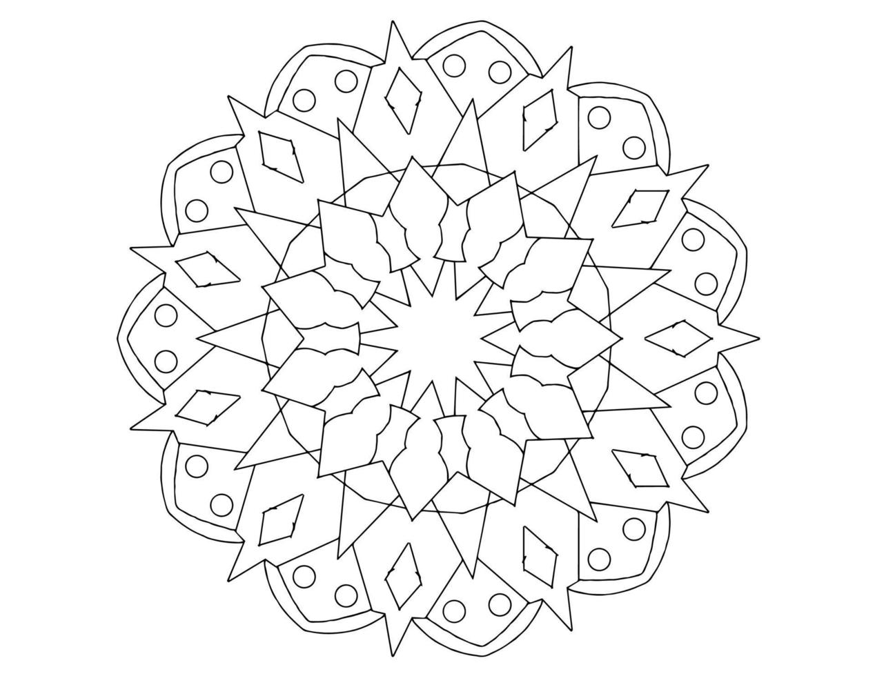 diseño de arte mandala en blanco y negro, real, vendimia vector