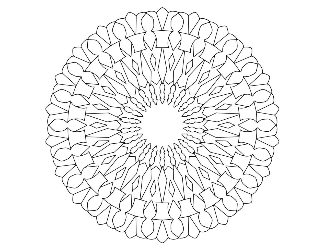 diseño de arte mandala en blanco y negro, real, vendimia vector