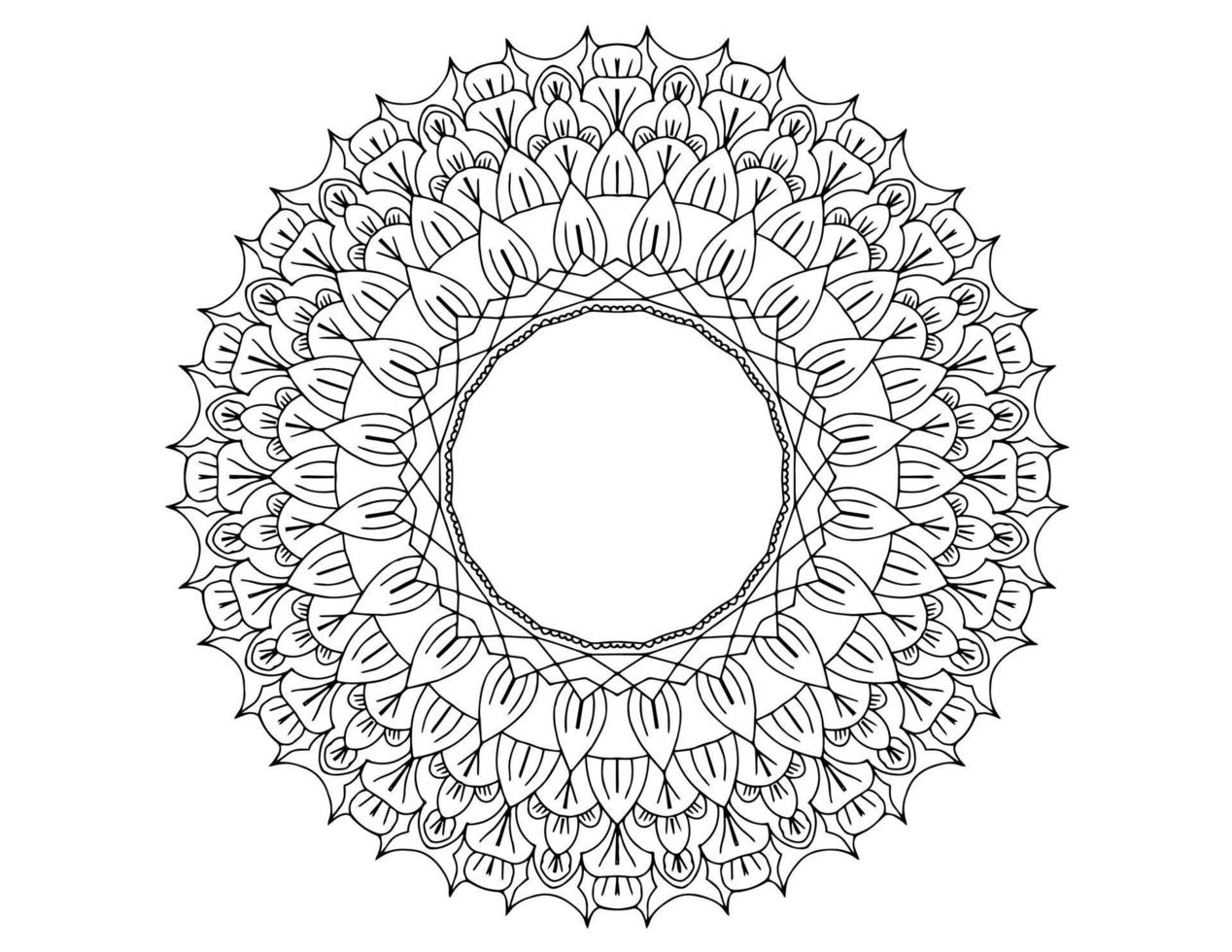 mandala art, black and white, royal design, coloring page art, vintage vector